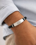 Personalized Men's Leather Bracelet