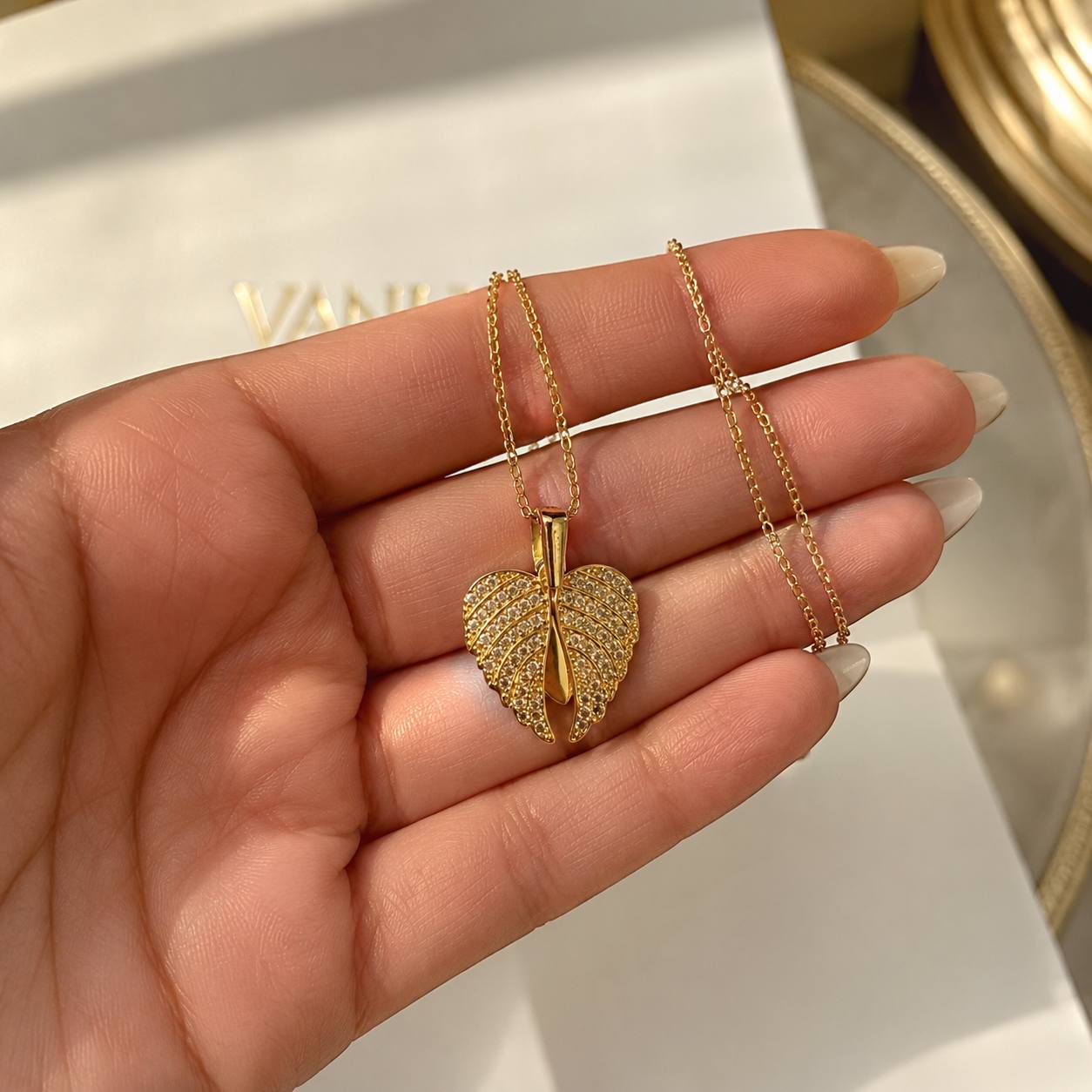 Personalized Angel Wings Necklace
