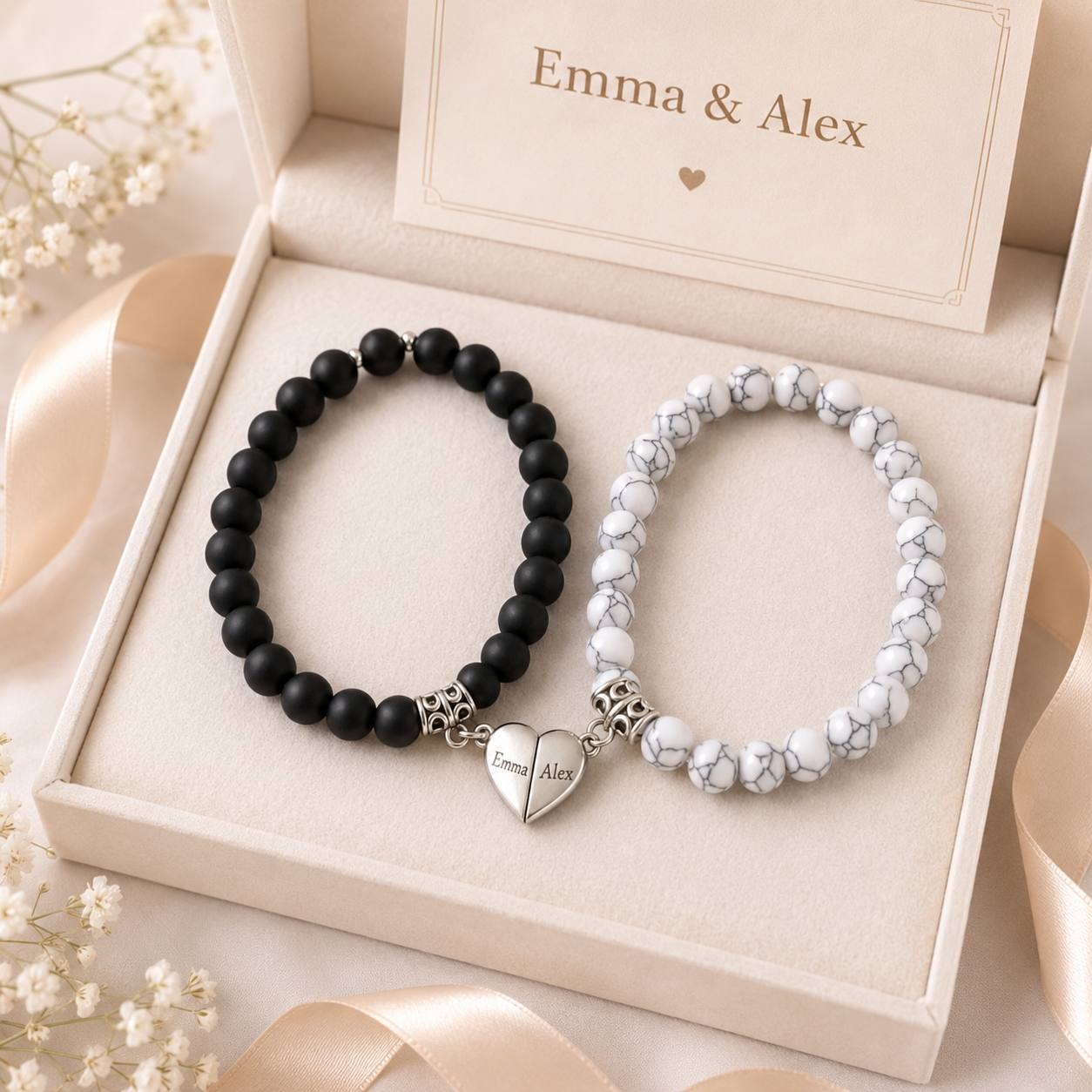 Magnetic Heart Couple Bracelets