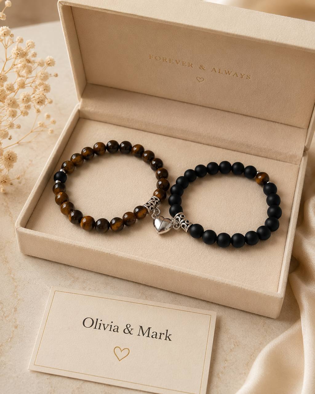 Magnetic Heart Couple Bracelets