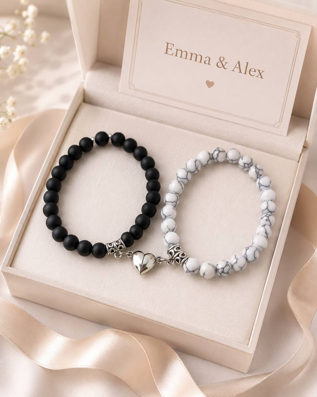 Magnetic Heart Couple Bracelets
