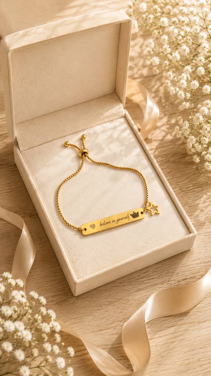Personalized Engraved Bar Bracelet for Women