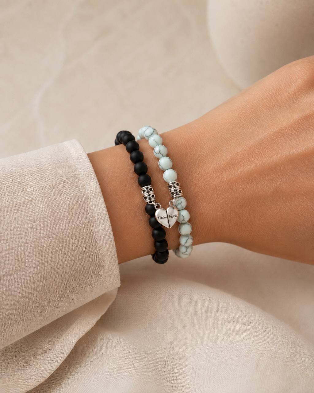 Magnetic Heart Couple Bracelets
