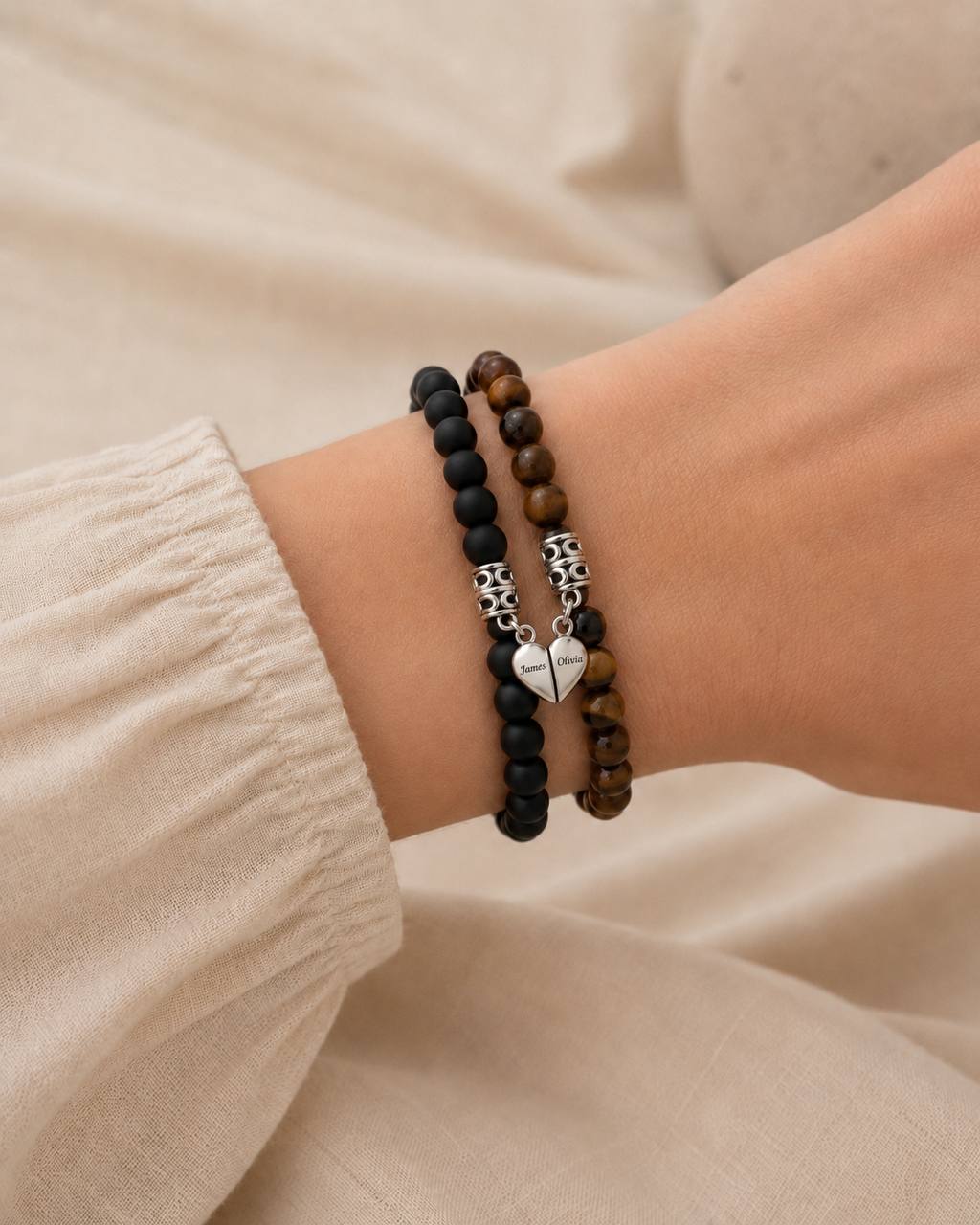 Magnetic Heart Couple Bracelets