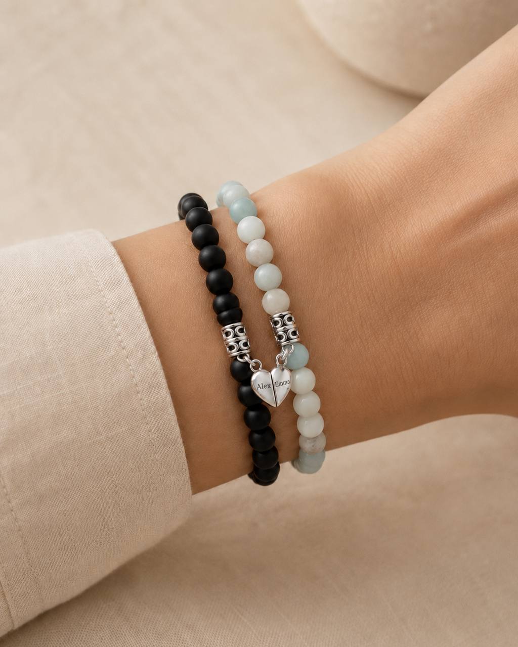 Magnetic Heart Couple Bracelets