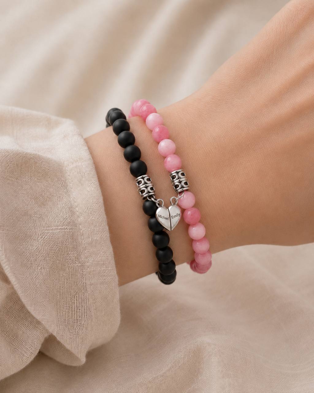 Magnetic Heart Couple Bracelets